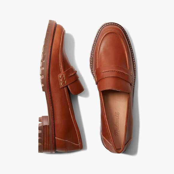 Madewell Shoes - Madewell Tan Leather Penny Loafers